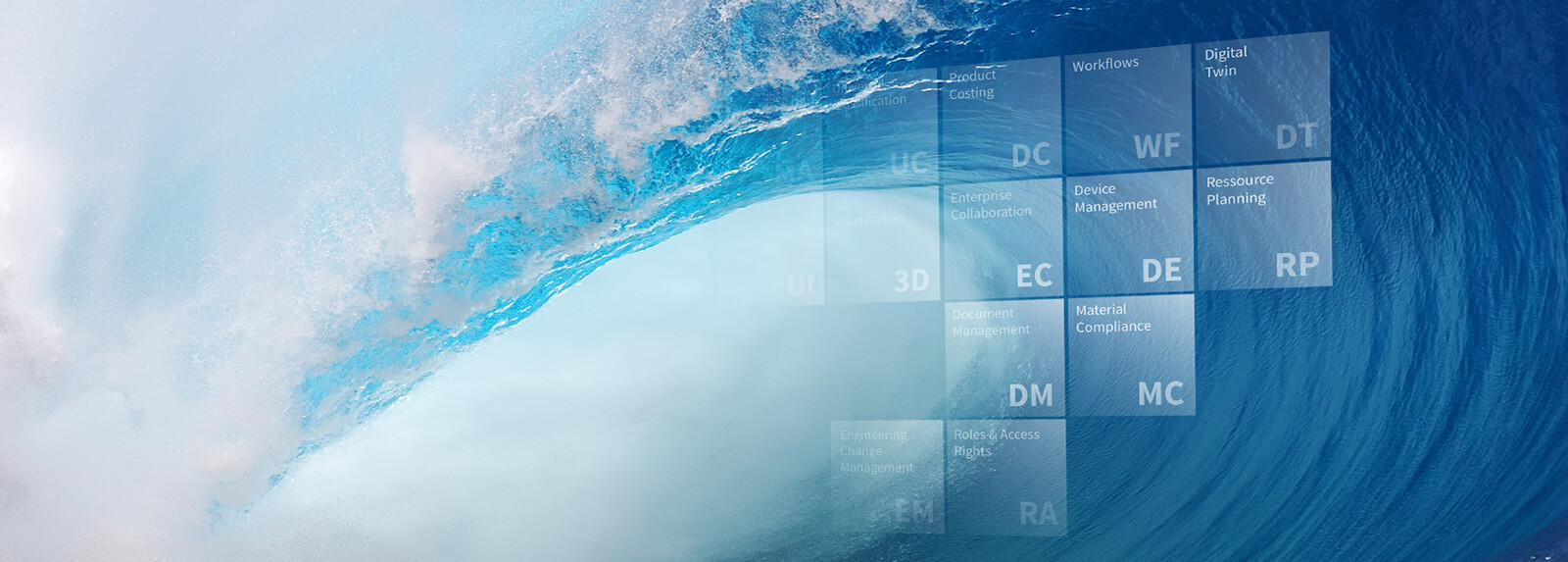 CONTACT Software 蓝色科技背景
