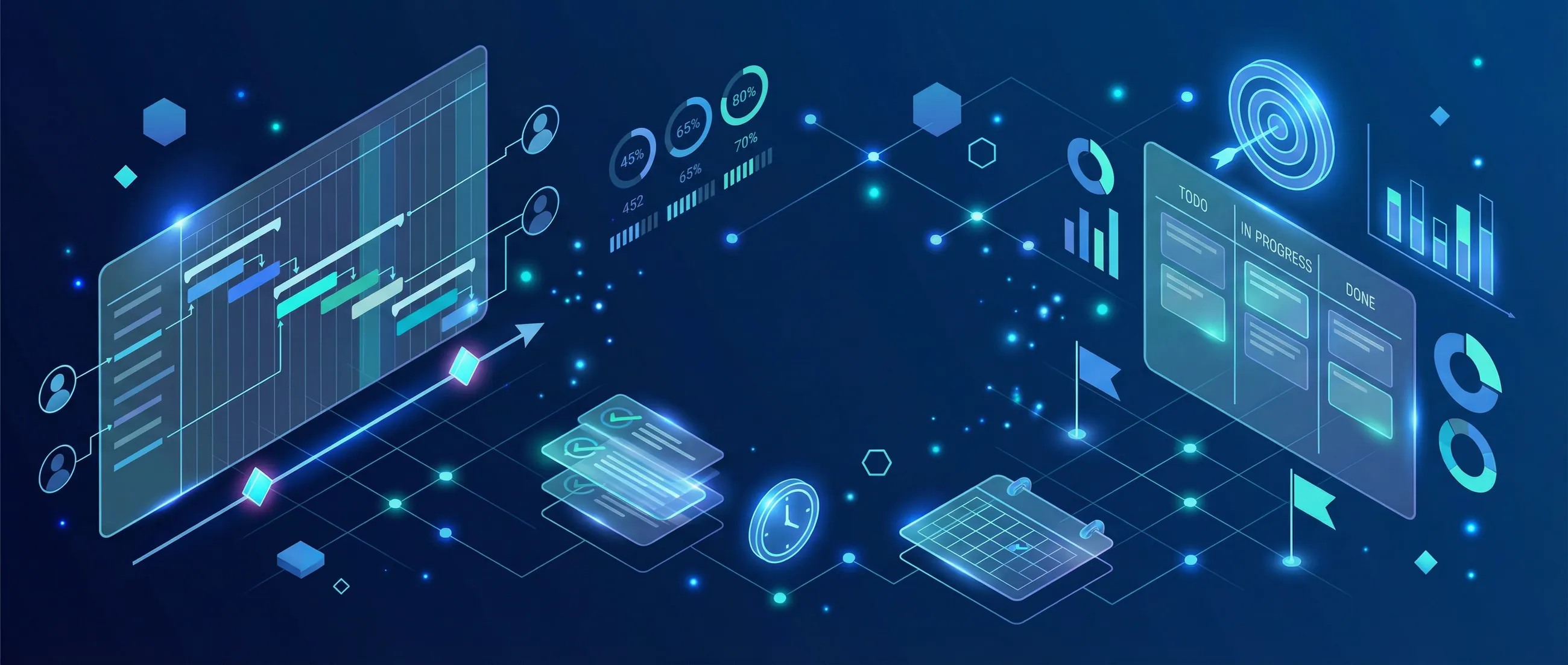 项目管理系统 hero background